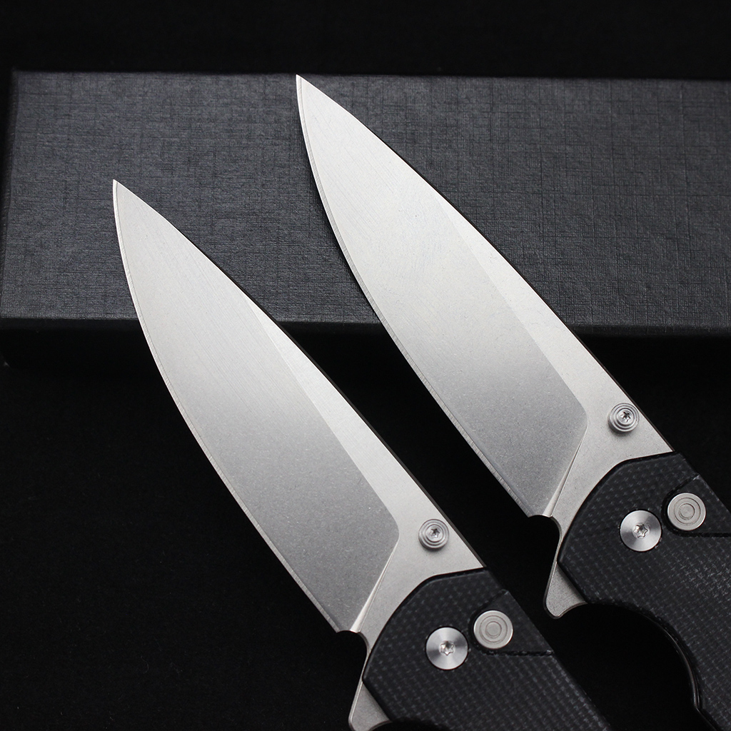 Tunafire Knife GT-T0037 Button Lock Folding Pocket Knife Micarta Black Handle 3.43&rdquo;D2 Steel EDC Cutting Tool Men Gift