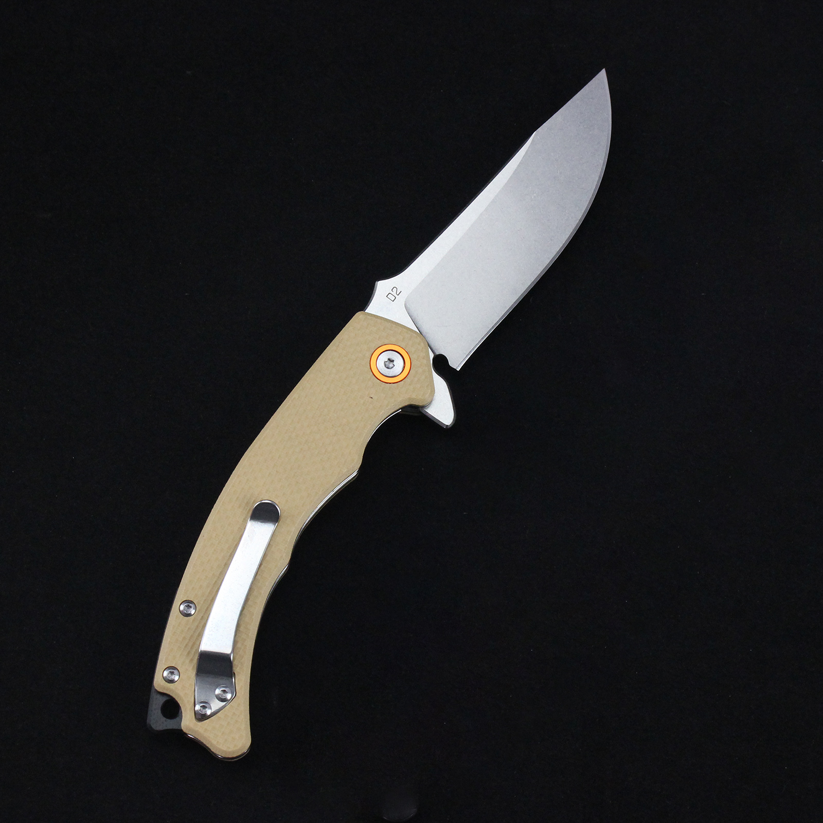 Tunafire Knife GT-T0064 Portable Utility Folding Knife High Wear Resistant D2 Blade G10 Comfort Grip Ideal EDC Gear For Hiking Fishing And Collection