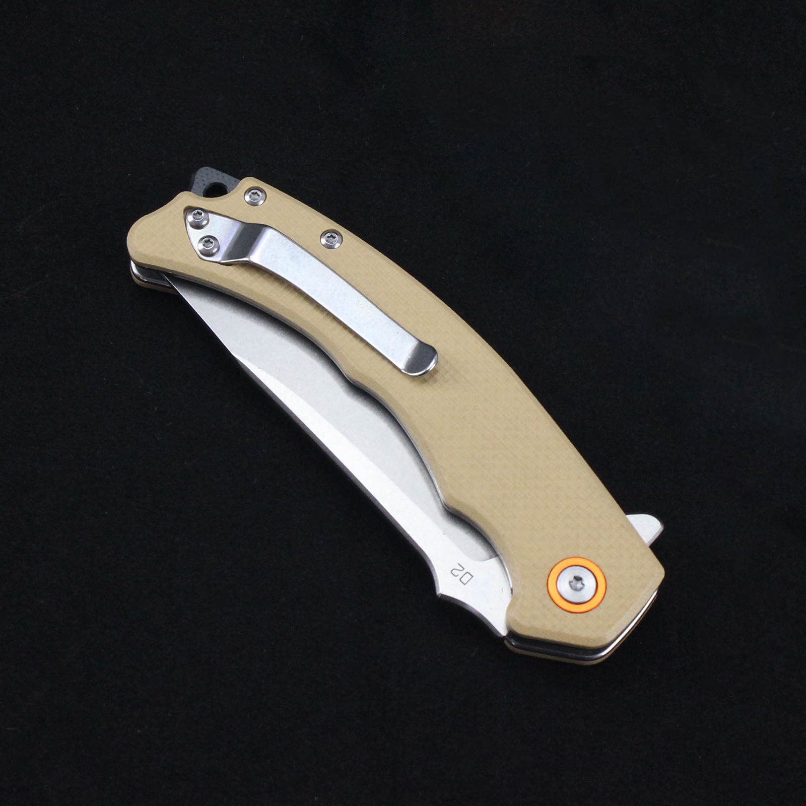 Tunafire Knife GT-T0064 Portable Utility Folding Knife High Wear Resistant D2 Blade G10 Comfort Grip Ideal EDC Gear For Hiking Fishing And Collection
